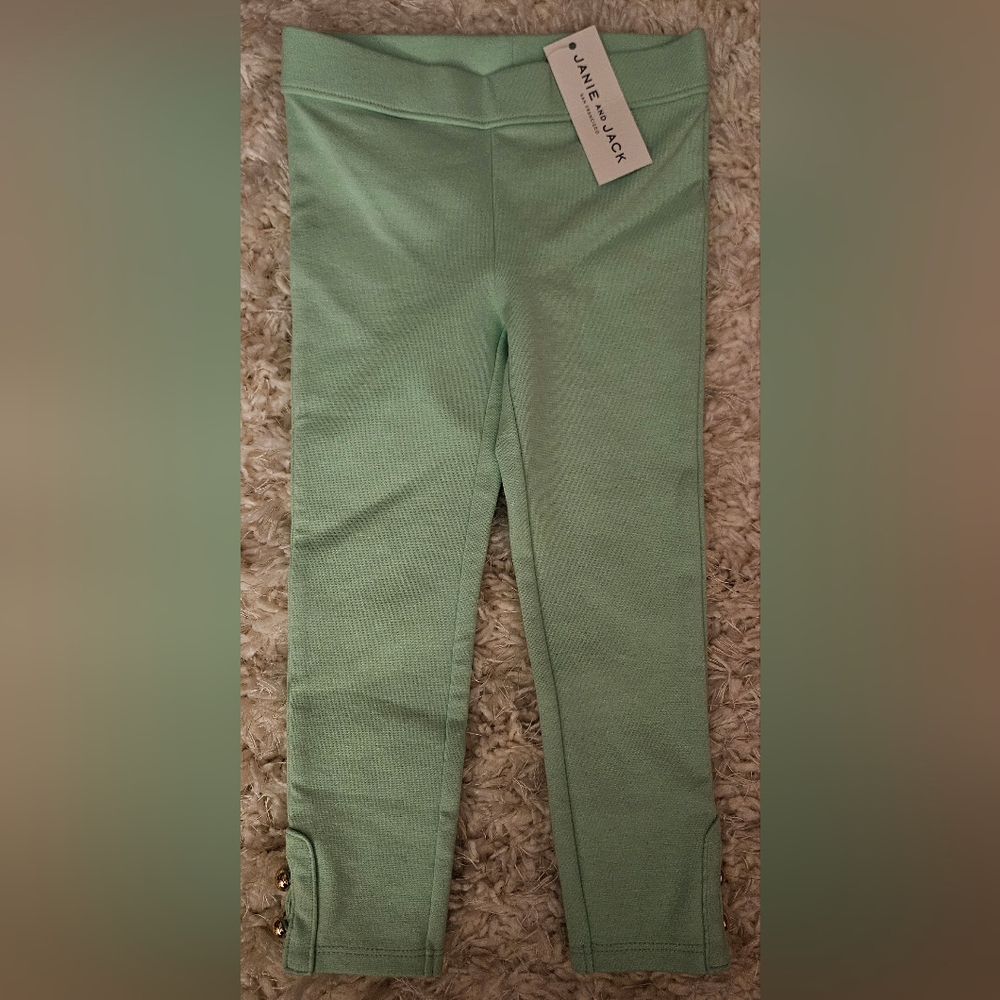 Janie and Jack Mint Green Leggings